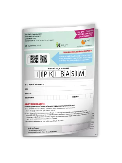 2026 MEB-AGS ÖABT DKAB Öğretmenliği ÖSYM Tıpkı Basım Kitapçığı Türkiye Geneli Deneme 2026 MEB-AGS ÖABT DKAB Öğretmenliği ÖSYM Tıpkı Basım Kitapçığı Türkiye Geneli Deneme