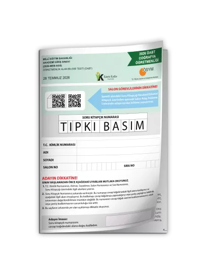 2026 MEB-AGS ÖABT Coğrafya Öğretmenliği ÖSYM Tıpkı Basım Kitapçığı  Türkiye Geneli Deneme