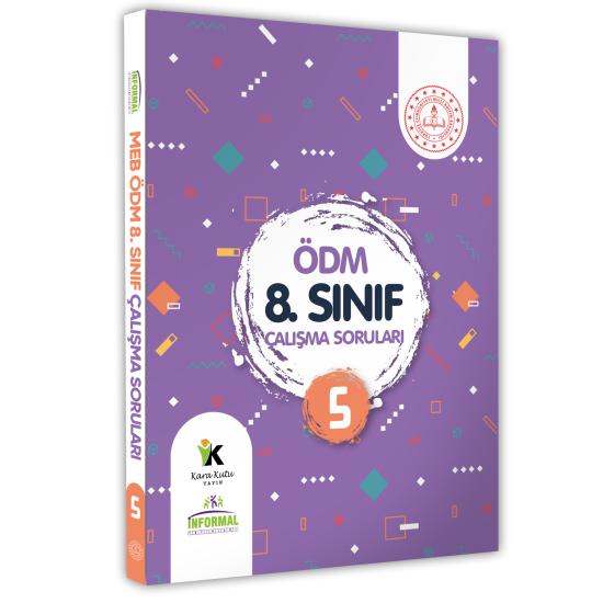 LGS MEB Çalışma Soruları Ölçme Değerlendirme Merkezi ÖDM 8.Sınıf Çalışma Kitabı 5 (Renkli A4 Boyut)