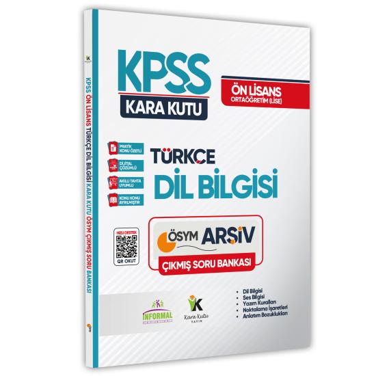 KPSS Ön Lisans-Ortaöğretim Türkçenin Kara Kutusu DİL BİLGİSİ ÖSYM Çıkmış Soru Bankası Dijital Çözüm