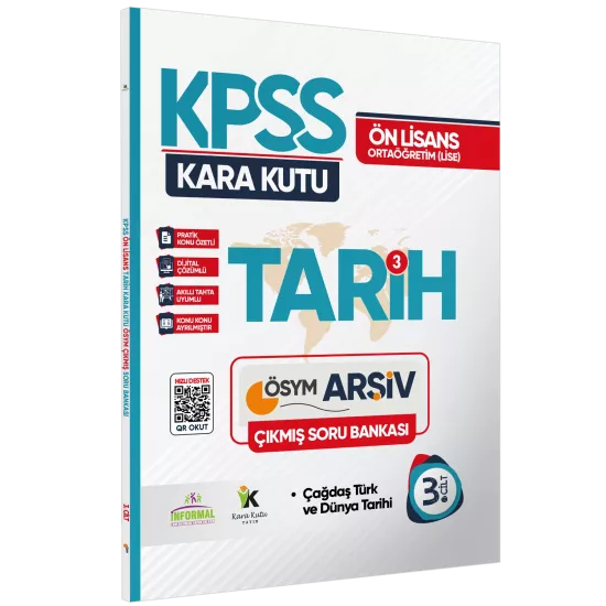KPSS Önlisans-Ortaöğretim Tarihin Kara Kutusu 3.Cilt Dijital Çözümlü ÖSYM Çıkmış Soru Bankası