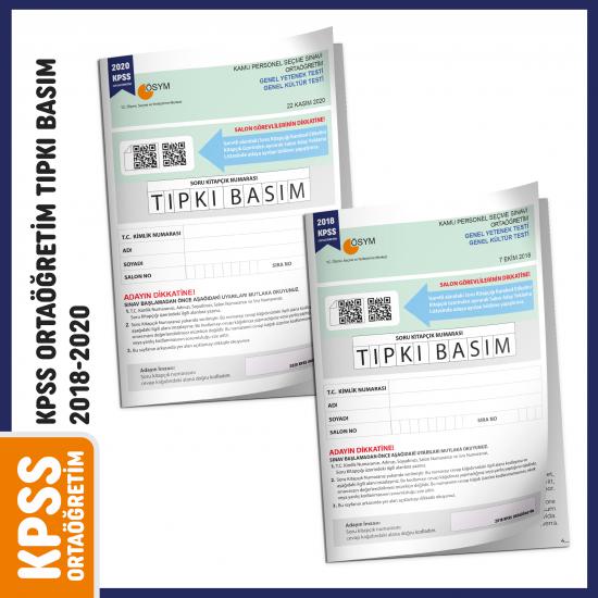 KPSS Ortaöğretim/Lise 2018-2020 ÖSYM Tıpkı Basım Türkiye Geneli D.Çözümlü Çıkmış Soru Kitap SETİ