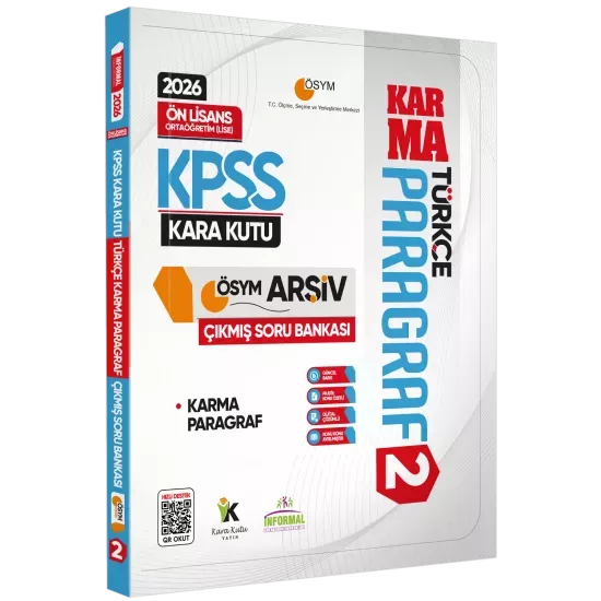 2026 KPSS Önlisans/Ortaöğretim Türkçenin Kara Kutusu PARAGRAF 2 KARMA ÖSYM Çıkmış Soru Bankası