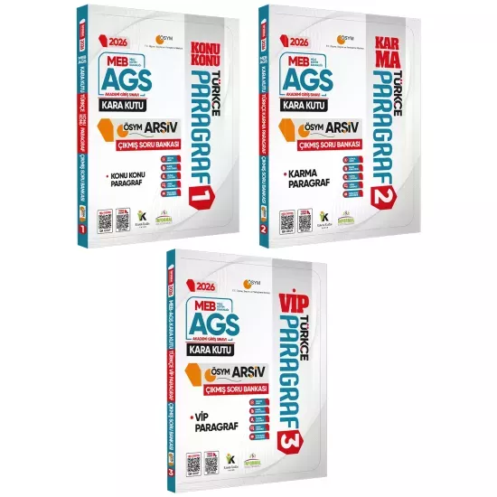2026 MEB-AGS Türkçe Kara Kutusu Paragraf 3lü ALTIN SET ÖSYM Çıkmış Soru Bankası Konu Özetli Çözümlü