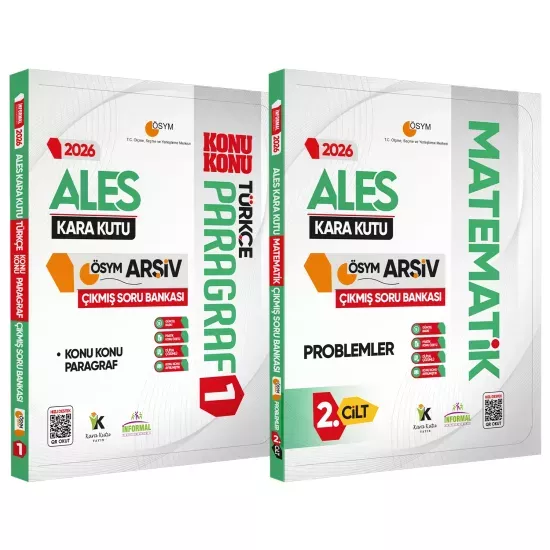 2026 ALES Kara Kutu PARAGRAF ve PROBLEMLER ÖSYM Çıkmış Soru Bankası 2li Set Konu Özetli Çözümlü