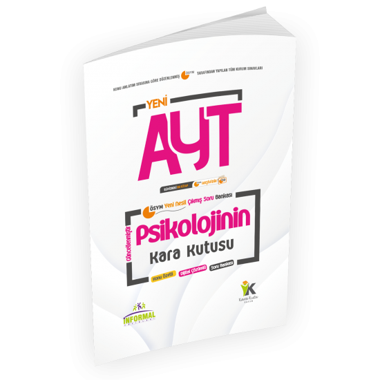 YKS AYT PSİKOLOJİNİN Kara Kutusu Konu Özetli Dijital Çözümlü ÖSYM Çıkmış Soru Havuzu Bankası