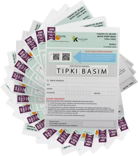 2026 YDS Rusça ÖSYM Tıpkı Basım Çıkmış Soru Deneme Paketi 18li Fasikül SETİ