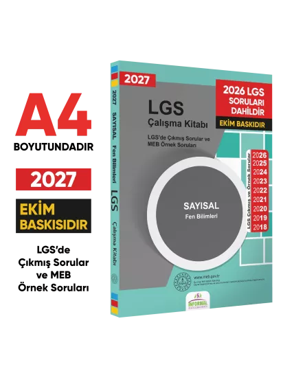 2027 LGS 8. Sınıf Sayısal Çıkmış ve Örnek Sorular Seti (2’li)- İNFORMAL
