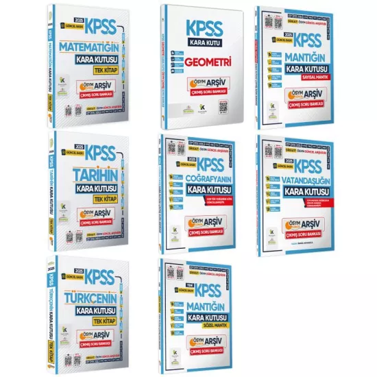 2025 KPSS Kara Kutu GY-GK TEK EKONOMİK Set Çıkmış Soru Bankası Konu Özetli Video/PDF Çözümlü