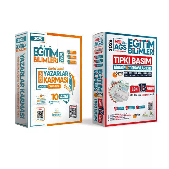 2026 MEB-AGS Tıpkı Basım & Eğitim Bilimleri Yazarlar Karması Türkiye Geneli D. Çözümlü Deneme Paketi