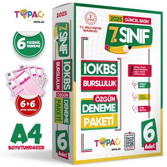 2025 7.Sınıf Topaç Yayınları ÖZGÜN İOKBS-BURSLULUK 6lı Deneme Paketi Dijital Çözümlü Türkiye Geneli