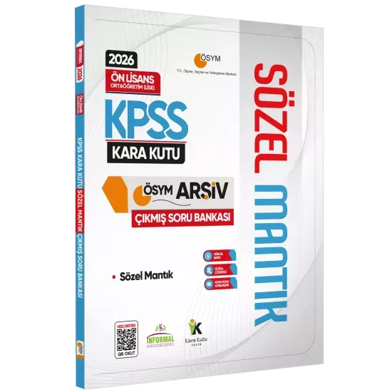 2026 KPSS Önlisans/Ortaöğretim Türkçe Sözel Mantık Kara Kutu ÖSYM Çıkmış Soru Bankası Dijital Çözümlü