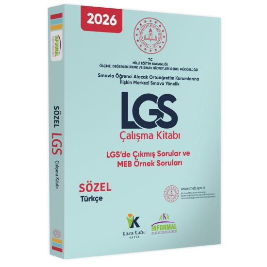 2026 8.SINIF LGS MEB Örnek Soruları Türkçe Sözel Çalışma Kitabı RENKLİ Baskı A4 Ebat GÜNCEL
