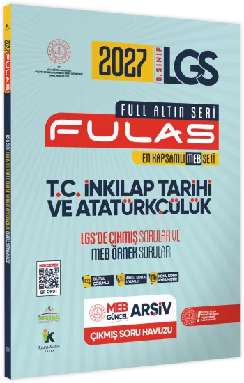 2027 8.Sınıf Full LGS Altın Seri (FULAS) İNKILAP TARİHİ MEB Çıkmış Soru Bankası Modüler Seti Çözümlü