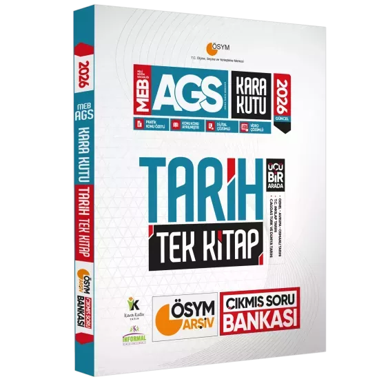 2026 MEB-AGS Kara Kutu Tarih TEK KİTAP ÖSYM Arşiv Çıkmış Soru Bankası Konu Özetli Dijital Çözümlü