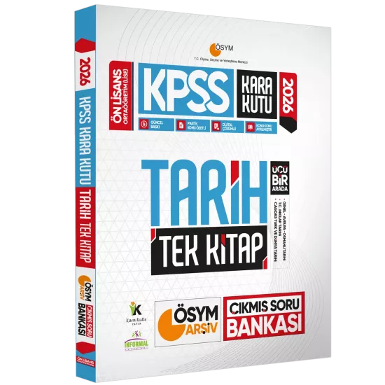 2026 KPSS Ön Lisans Tarihin Kara Kutusu Tek Kitap ve Manifesto Çözümlü Branş Deneme 2li Seti