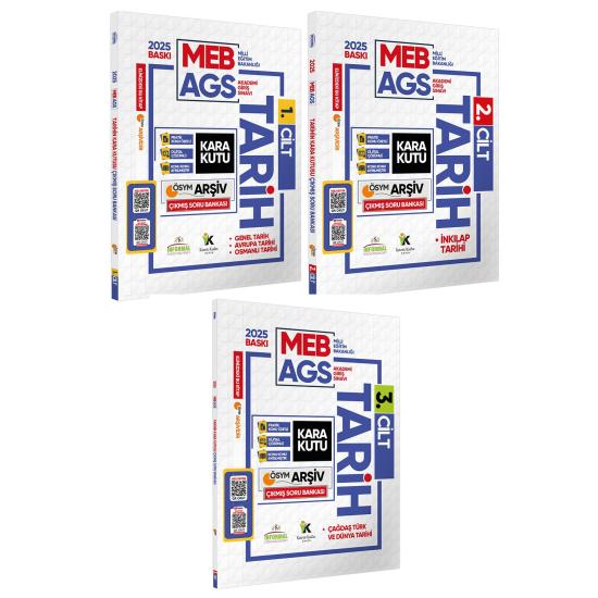 2025 MEB-AGS Tarih Kara Kutu MODÜLER SET 3lü ÖSYM Çıkmış Soru Bankası Konu Özetli Video/PDF Çözümlü