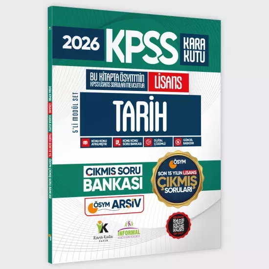2026 FULLLisans KPSS Lisans Tarih Kara Kutu ÖSYM Çıkmış Soru Bankası Son 15 Yıl(Sadece Lisans)