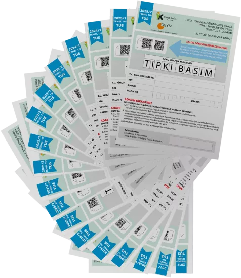 2026 TUS Temel Tıp Bilimleri ÖSYM Çıkmış Soru Tıpkı Basım Son 9 Yıl 18li Deneme Kitapçığı