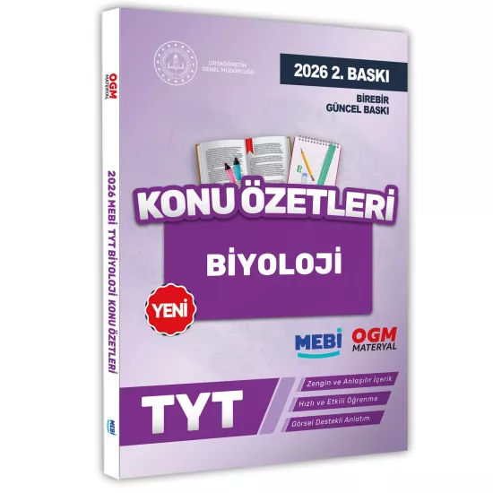 2025 YKS-TYT MEBİ-OGM Biyoloji Pratik Konu Özet Kitabı RENKLİ A4 Boyut Görsel Destekli BASKI ÜCRETİ