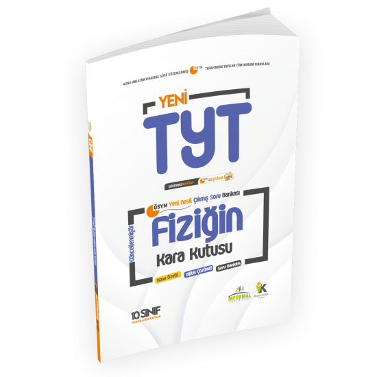 YKS-TYT FİZİK Kara Kutu 2.Kitap Konu Ö. Dijtal Çözümlü Soru BANKASI (10.Sınıf TYT konuları)
