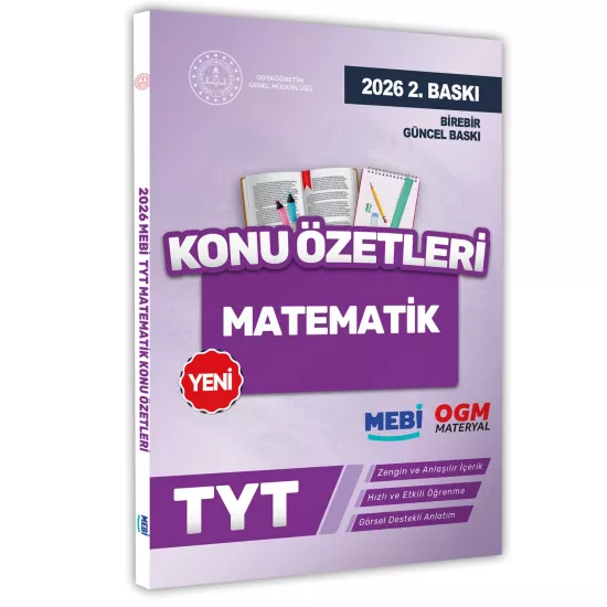2026 YKS-TYT MEBİ-OGM Matematik Pratik Konu Özet Kitabı RENKLİ A4 Boyut Görsel Destekli BASKI ÜCRETİ