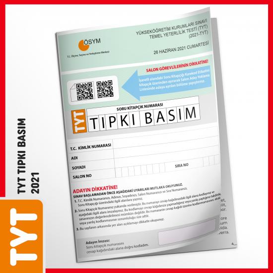 YKS-TYT 2021 ÖSYM Tıpkı Basım Türkiye Geneli Dijital Çözümlü Çıkmış Soru Kitapçığı