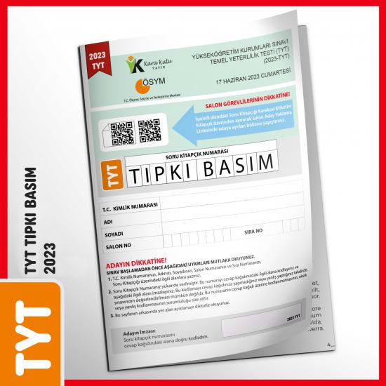 YKS-TYT (SAY-TM-SÖZ) ÖSYM Birebir Tıpkı Basım Türkiye Geneli Çözümlü Çıkmış Soru Kitapçığı