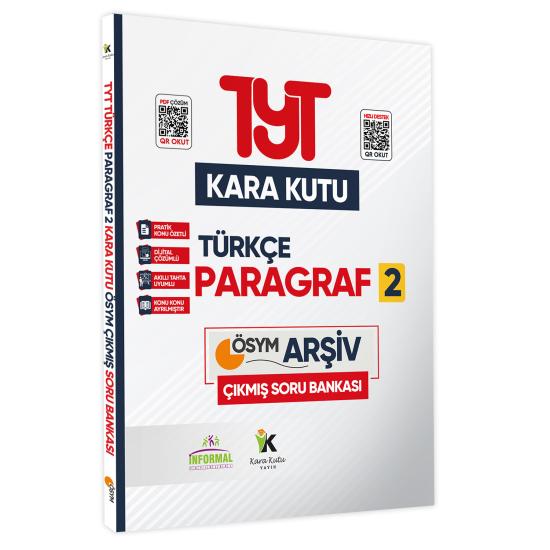 YKS-TYT Türkçenin Kara Kutusu KARMA PARAGRAF 2 Konu Özetli Dijital Çözümlü Çıkmış Soru Bankası