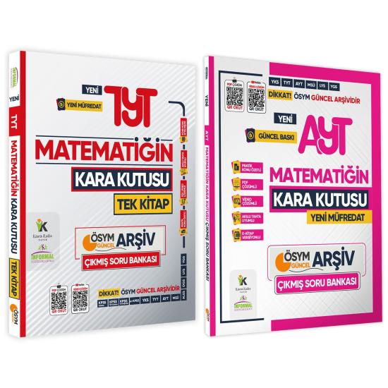 2025 YKS-TYT Matematik TEK Kitap ve AYT Matematik Kara Kutu Çıkmış Soru Bankası 2li Set Çözümlü