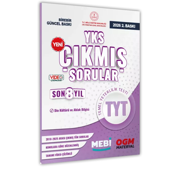 2026 YKS-TYT MEBİ DİN KÜLTÜRÜ ve AHLAK BİLGİSİ ÖSYM Çıkmış Soru Bankası SÖZEL Son 8 Yıl BASKI ÜCRETİ