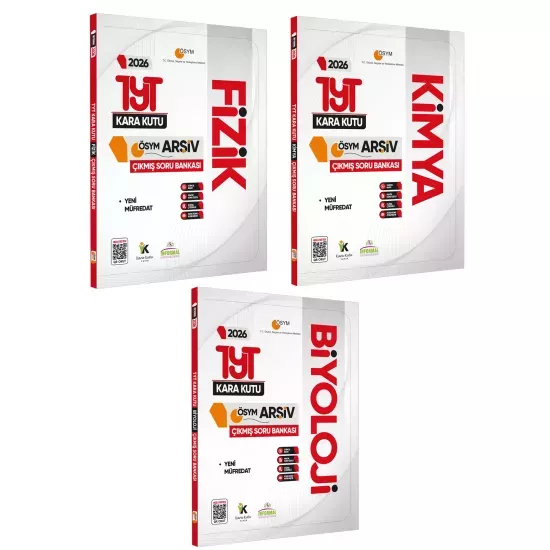 2026 YKS-TYT Fizik Kimya Biyoloji (FKB) Kara Kutu Çıkmış Soru Bankası 3lü Set K. Özetli Çözümlü