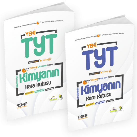 YKS TYT KİMYANIN Kara Kutusu 2li SET Konu Özetli Dijital Çözümlü ÖSYM Soru BANKASI PAKET SET