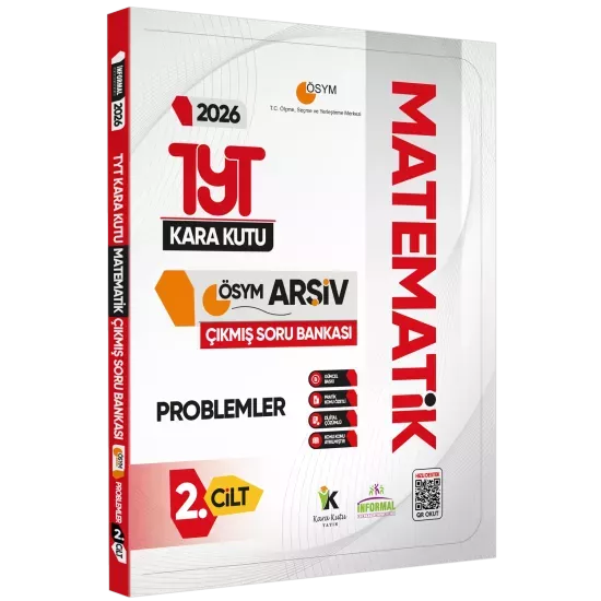 2026 YKS-TYT MATEMATİK Kara Kutusu 2.Cilt PROBLEMLER ÖSYM Çıkmış Soru Bankası Özetli Dijital Çözümlü