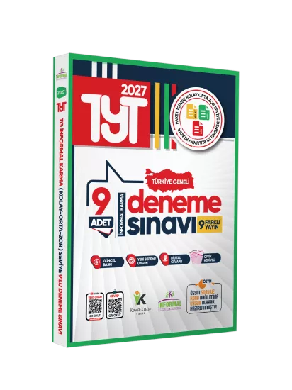 2027 YKS TYT-AYT Türkiye Geneli Kurumsal 18li (9+9) Paket Deneme Sınavı Dijital Cevaplı