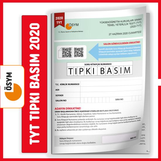 YKS-TYT 2020 ÖSYM Tıpkı Basım Türkiye Geneli Dijital Çözümlü Çıkmış Soru Kitapçığı