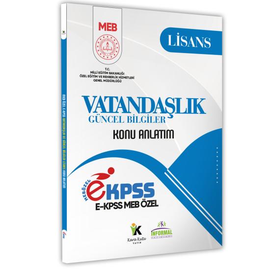 2025 MEB Özel EKPSS Lisans VATANDAŞLIK-ANAYASA Konu Anlatımı Kitabı (A4 Büyük Boyutlu Renkli Baskı)