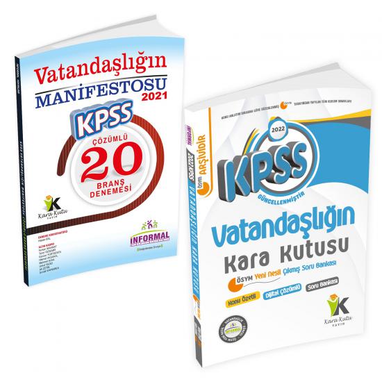 KPSS Vatandaşlığın Kara Kutusu + Manifesto Deneme 2li set