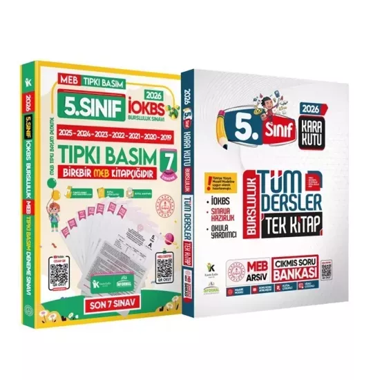 2026 5.Sınıf İOKBS PAKET 7li Tıpkı Basım/Tüm Dersler Tek Kitap Çözümlü Çıkmış Soru Bankası 2li Set