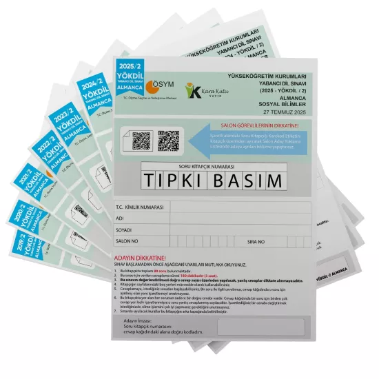 2026 YÖKDİL Almanca SOSYAL BİLİMLER ÖSYM Çıkmış Soru Tıpkı Basım 7li Deneme Paketi Türkiye Geneli
