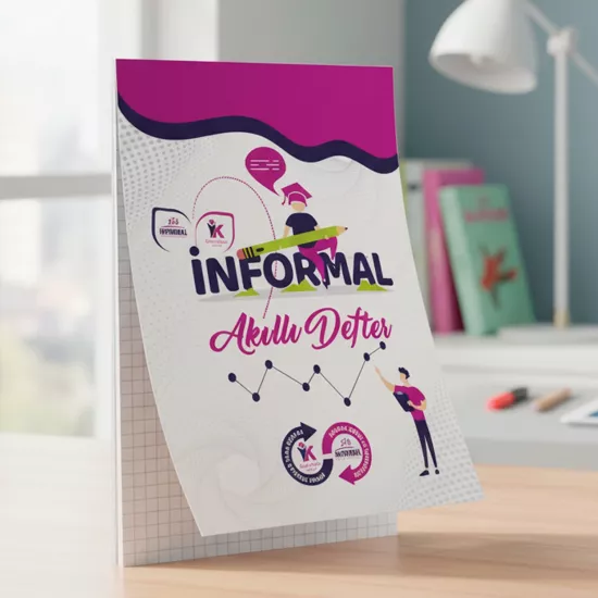 İnformal Akıllı NOT Defteri 1 Adet A5 80 gr 30 Yaprak 60 sayfa
