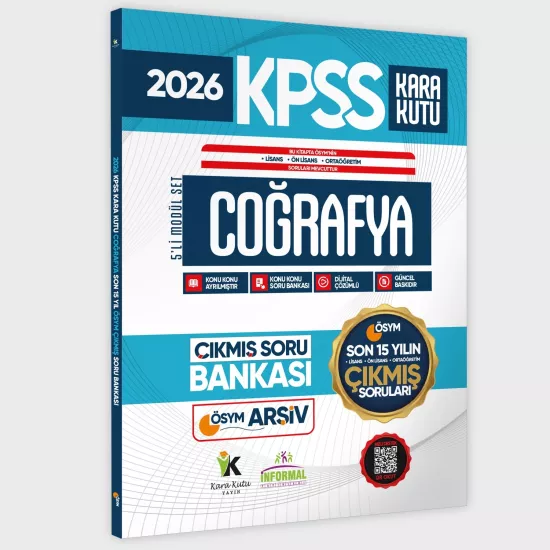 2026 FULLKPSS Lisans-Önlisans-Ortaöğretim Coğrafya’nın Kara Kutusu ÖSYM Çıkmış Soru Bankası Son 15Yıl