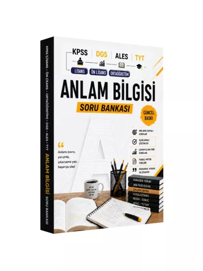 KPSS-DGS-ALES-TYT-MEB AGS Anlam Bilgisi Soru Bankası(ÖSYM Tarzında Yeni Nesil Sorular) Güncel Baskı