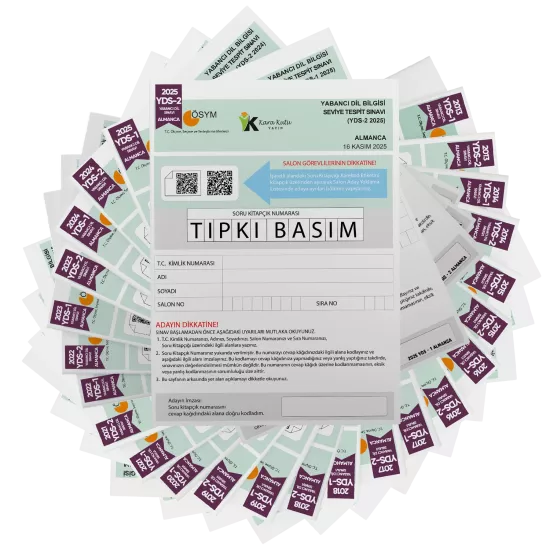2026 YDS Almanca ÖSYM Tıpkı Basım Çıkmış Soru Deneme Paketi 25li Fasikül SETİ