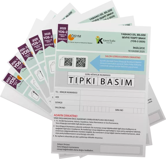 2026 YDS İngilizce ÖSYM Tıpkı Basım Çıkmış Soru 6lı Deneme Paketi Video/PDF Çözümlü Türkiye Geneli