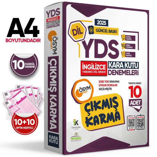 2025 YDS İNGİLİZCE ÖSYM Çıkmış Karma Kara Kutu Deneme Paketi 10lu Türkiye Geneli Video Çözümlü