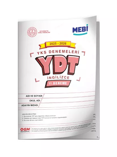 2026 YKS-YDT İNGİLİZCE MEBİ ONLİNE OGM Türkiye Geneli 11. Deneme Büyük Boy Renkli BASKI ÜCRETİ