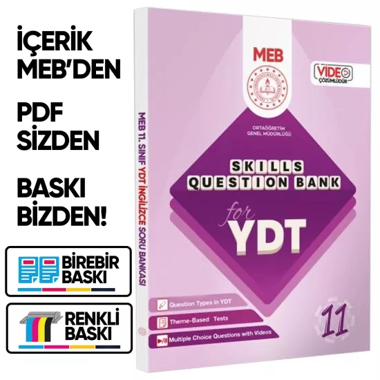 2026 YDT MEBİ İngilizce 11.Sınıf Skills Question Bank (Beceri Temelli Soru Bankası) BASKI ÜCRETİ