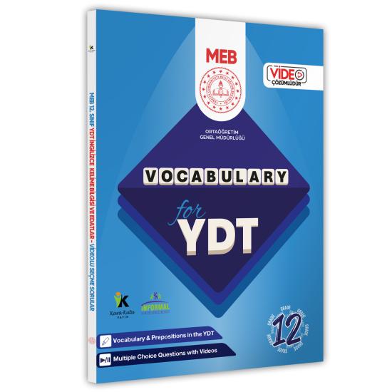 2025 YDT MEBİ İngilizce 12.Sınıf Vocabulary (Kelime Bilgisi) Soru Bankası Kitabı Video Çözümlü