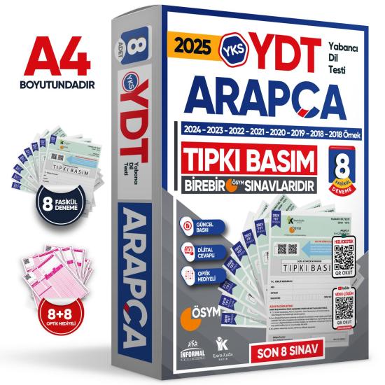 2025 YKS YDT ARAPÇA ÖSYM Çıkmış Soru Tıpkı Basım Deneme Paketi 8li Türkiye Geneli